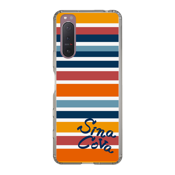 Slim Protection Case［ SINA COVA - Border Stripes - Multicolor ］