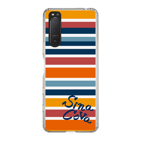 Slim Protection Case［ SINA COVA - Border Stripes - Multicolor ］