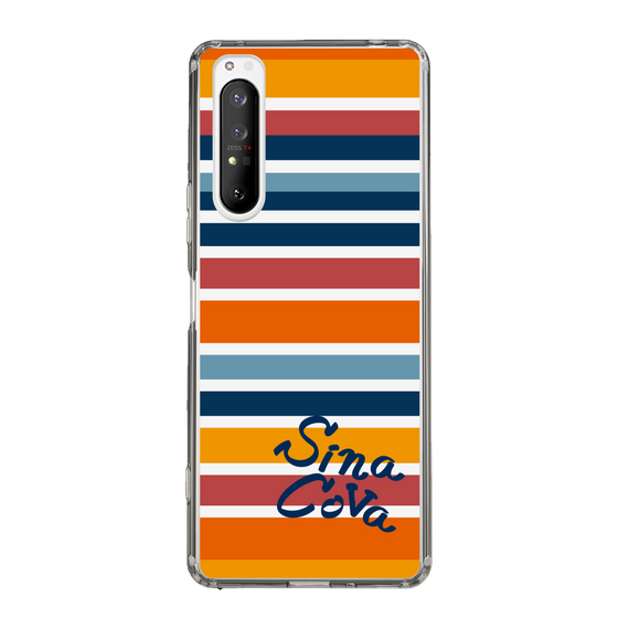 Slim Protection Case［ SINA COVA - Border Stripes - Multicolor ］
