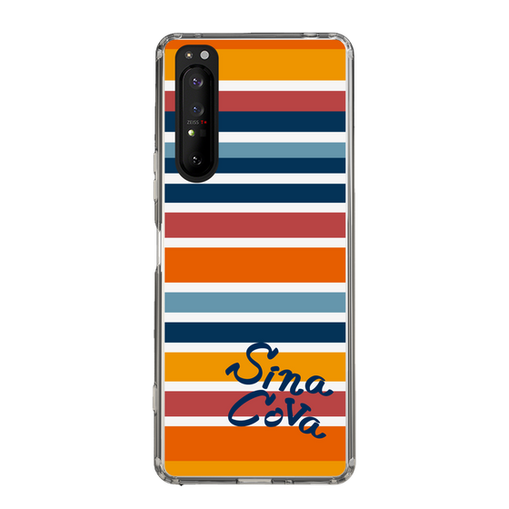 Slim Protection Case［ SINA COVA - Border Stripes - Multicolor ］