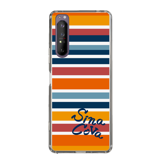 Slim Protection Case［ SINA COVA - Border Stripes - Multicolor ］