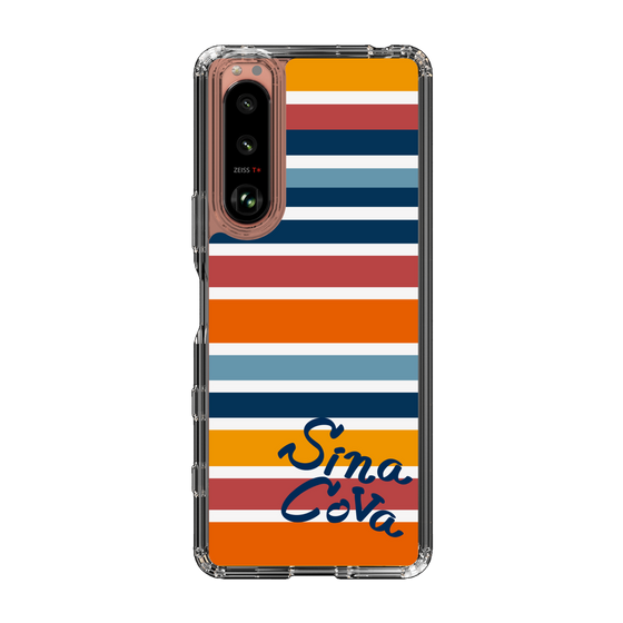 Slim Protection Case［ SINA COVA - Border Stripes - Multicolor ］