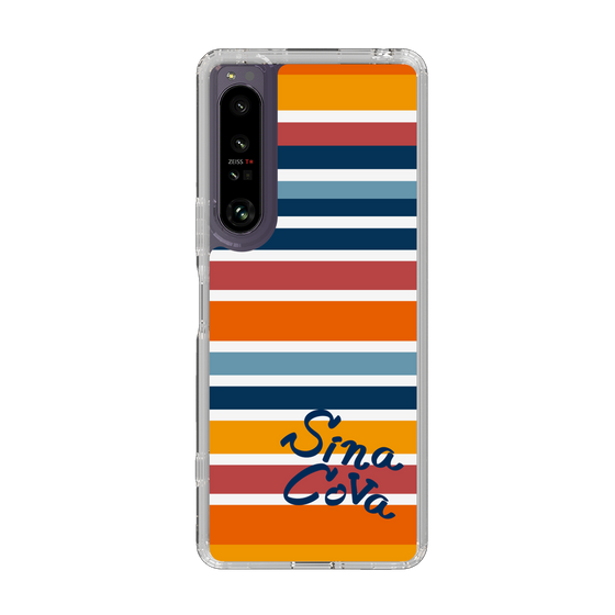 Slim Protection Case［ SINA COVA - Border Stripes - Multicolor ］