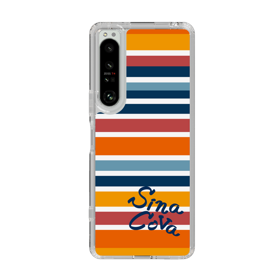 Slim Protection Case［ SINA COVA - Border Stripes - Multicolor ］