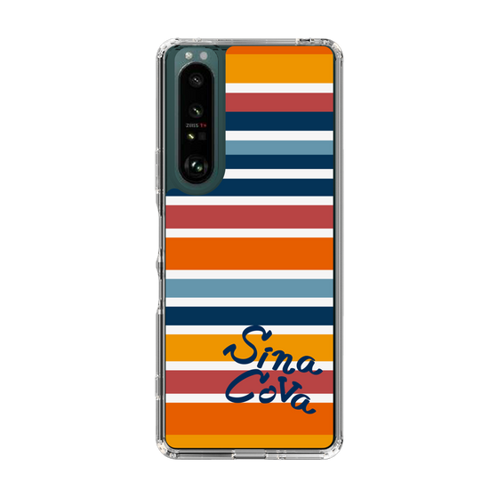 Slim Protection Case［ SINA COVA - Border Stripes - Multicolor ］