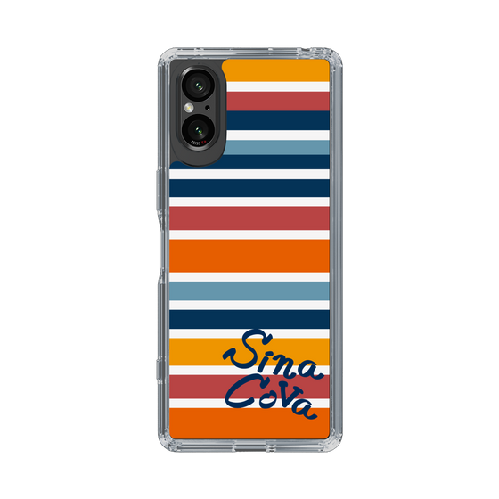 Slim Protection Case［ SINA COVA - Border Stripes - Multicolor ］