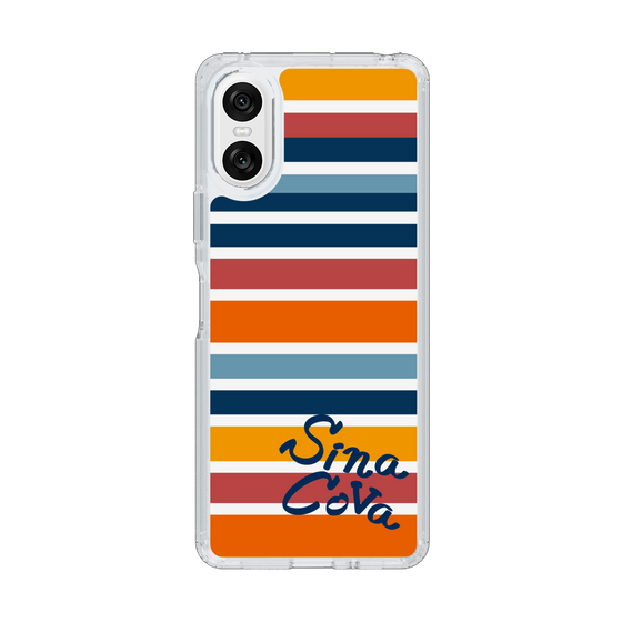 Slim Protection Case［ SINA COVA - Border Stripes - Multicolor ］
