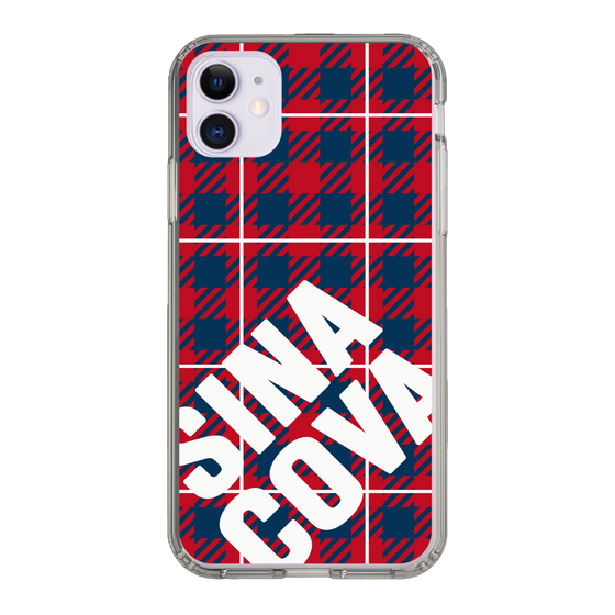 Slim Protection Case［ SINA COVA - Check - Red ］
