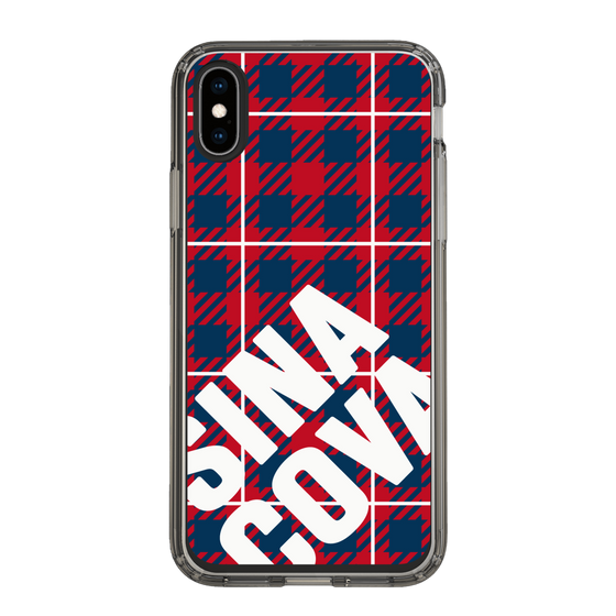 Slim Protection Case［ SINA COVA - Check - Red ］