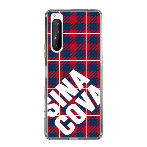 Slim Protection Case［ SINA COVA - Check - Red ］