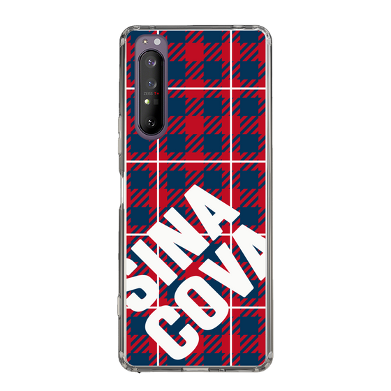 Slim Protection Case［ SINA COVA - Check - Red ］