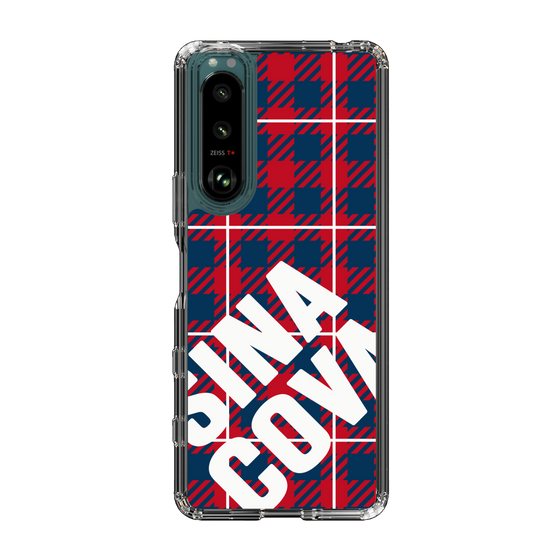 Slim Protection Case［ SINA COVA - Check - Red ］
