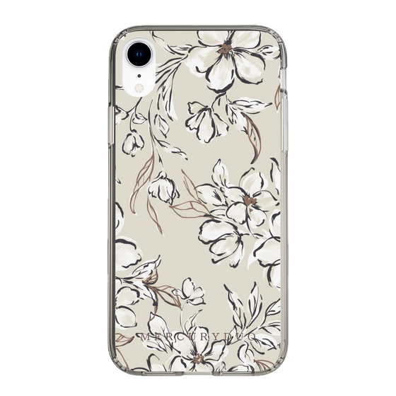 Slim Protection Case［ MERCURYDUO - BotanicalFlower - Beige ］