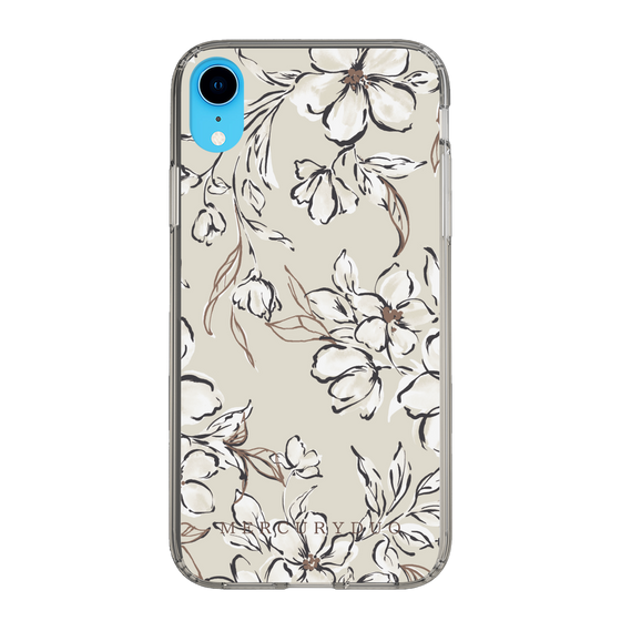 Slim Protection Case［ MERCURYDUO - BotanicalFlower - Beige ］