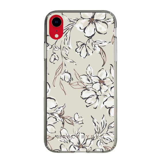 Slim Protection Case［ MERCURYDUO - BotanicalFlower - Beige ］