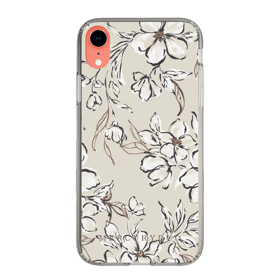Slim Protection Case［ MERCURYDUO - BotanicalFlower - Beige ］