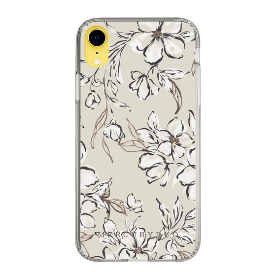 Slim Protection Case［ MERCURYDUO - BotanicalFlower - Beige ］
