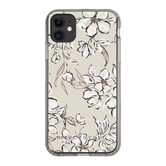 Slim Protection Case［ MERCURYDUO - BotanicalFlower - Beige ］