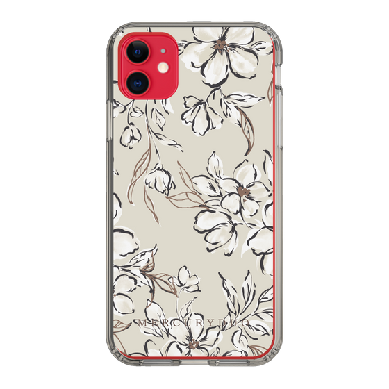 Slim Protection Case［ MERCURYDUO - BotanicalFlower - Beige ］