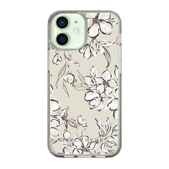 Slim Protection Case［ MERCURYDUO - BotanicalFlower - Beige ］