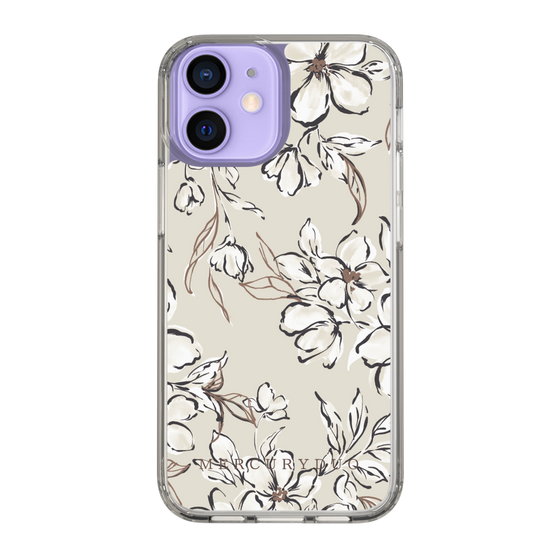 Slim Protection Case［ MERCURYDUO - BotanicalFlower - Beige ］