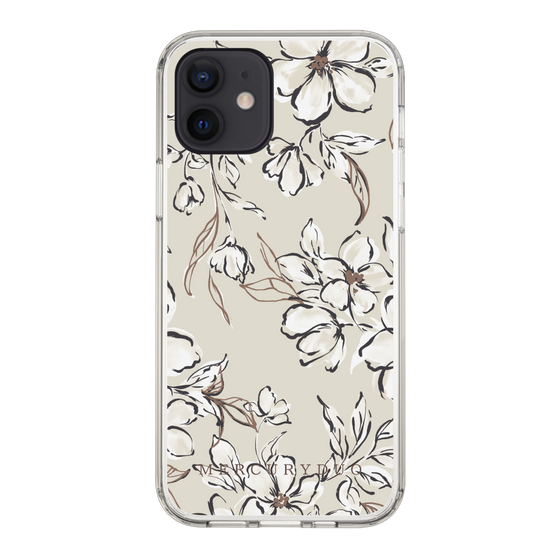 Slim Protection Case［ MERCURYDUO - BotanicalFlower - Beige ］
