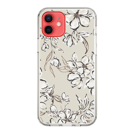 Slim Protection Case［ MERCURYDUO - BotanicalFlower - Beige ］