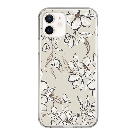Slim Protection Case［ MERCURYDUO - BotanicalFlower - Beige ］