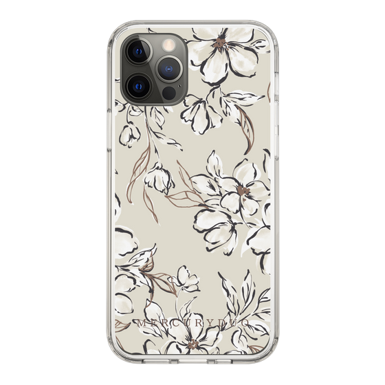 Slim Protection Case［ MERCURYDUO - BotanicalFlower - Beige ］