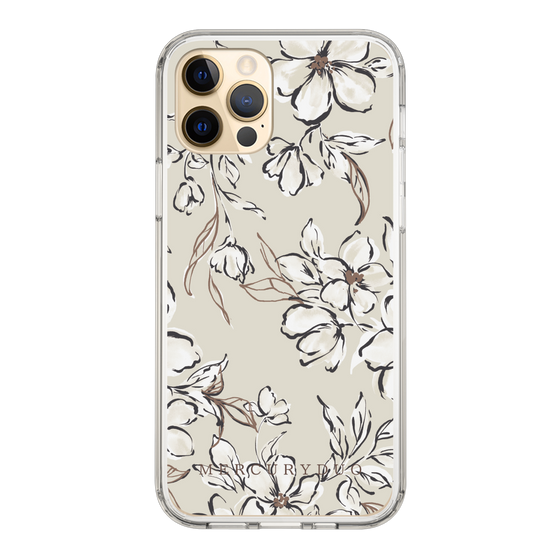 Slim Protection Case［ MERCURYDUO - BotanicalFlower - Beige ］