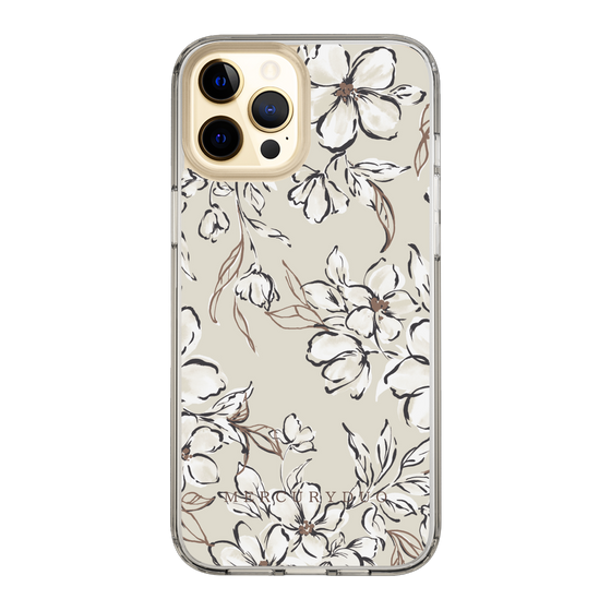 Slim Protection Case［ MERCURYDUO - BotanicalFlower - Beige ］