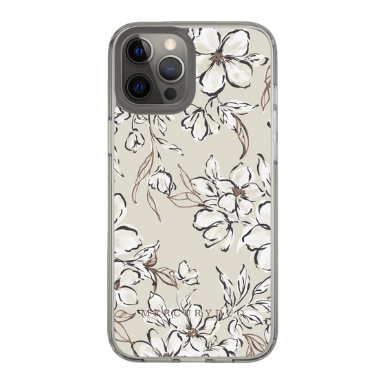 Slim Protection Case［ MERCURYDUO - BotanicalFlower - Beige ］