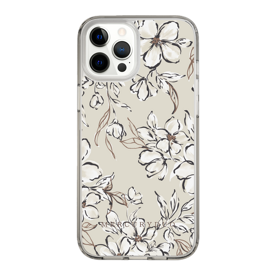 Slim Protection Case［ MERCURYDUO - BotanicalFlower - Beige ］