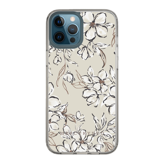 Slim Protection Case［ MERCURYDUO - BotanicalFlower - Beige ］