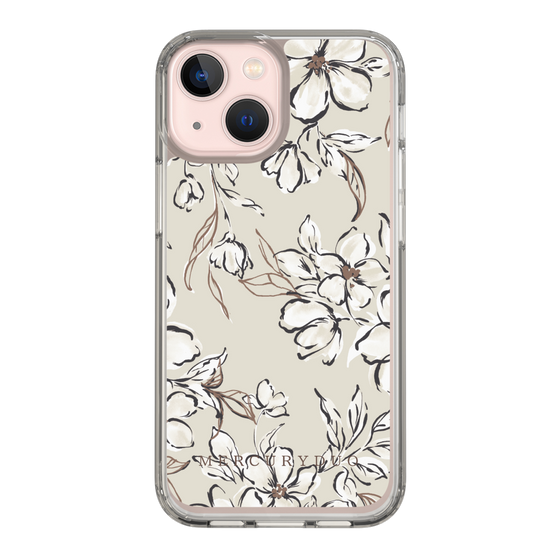 Slim Protection Case［ MERCURYDUO - BotanicalFlower - Beige ］