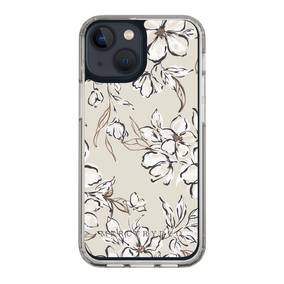 Slim Protection Case［ MERCURYDUO - BotanicalFlower - Beige ］