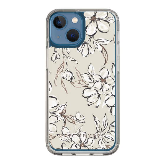 Slim Protection Case［ MERCURYDUO - BotanicalFlower - Beige ］