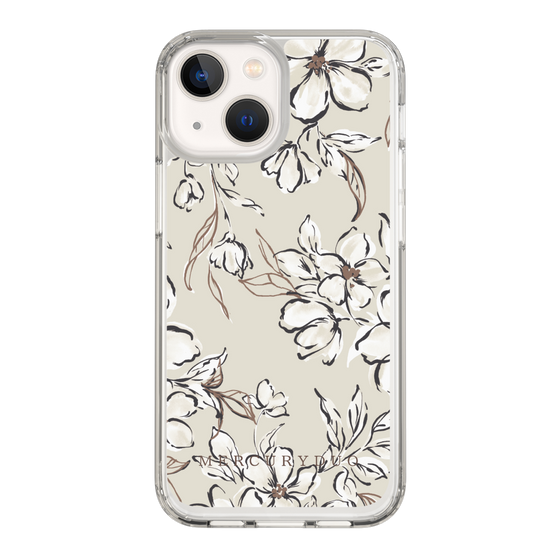Slim Protection Case［ MERCURYDUO - BotanicalFlower - Beige ］