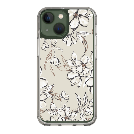 Slim Protection Case［ MERCURYDUO - BotanicalFlower - Beige ］