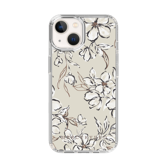 Slim Protection Case［ MERCURYDUO - BotanicalFlower - Beige ］