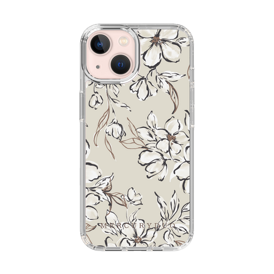 Slim Protection Case［ MERCURYDUO - BotanicalFlower - Beige ］