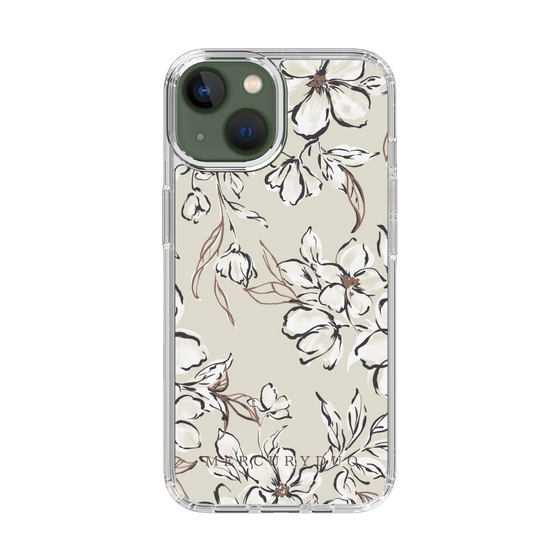 Slim Protection Case［ MERCURYDUO - BotanicalFlower - Beige ］