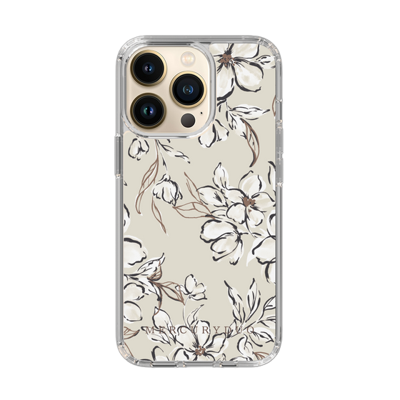 Slim Protection Case［ MERCURYDUO - BotanicalFlower - Beige ］