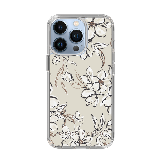 Slim Protection Case［ MERCURYDUO - BotanicalFlower - Beige ］