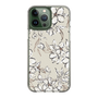 Slim Protection Case［ MERCURYDUO - BotanicalFlower - Beige ］