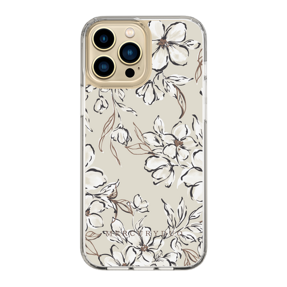 Slim Protection Case［ MERCURYDUO - BotanicalFlower - Beige ］