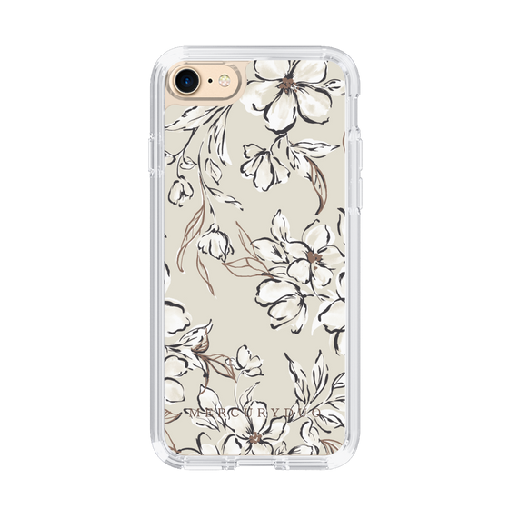 Slim Protection Case［ MERCURYDUO - BotanicalFlower - Beige ］