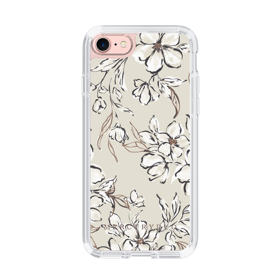 Slim Protection Case［ MERCURYDUO - BotanicalFlower - Beige ］