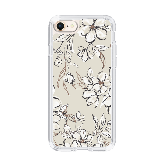 Slim Protection Case［ MERCURYDUO - BotanicalFlower - Beige ］
