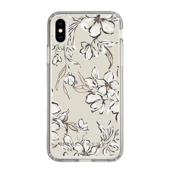 Slim Protection Case［ MERCURYDUO - BotanicalFlower - Beige ］